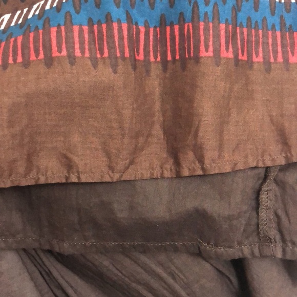 Charter Club Red Beaded V-Neckline Sleeveless Multicolored Boho Dress - Picture 7 of 10